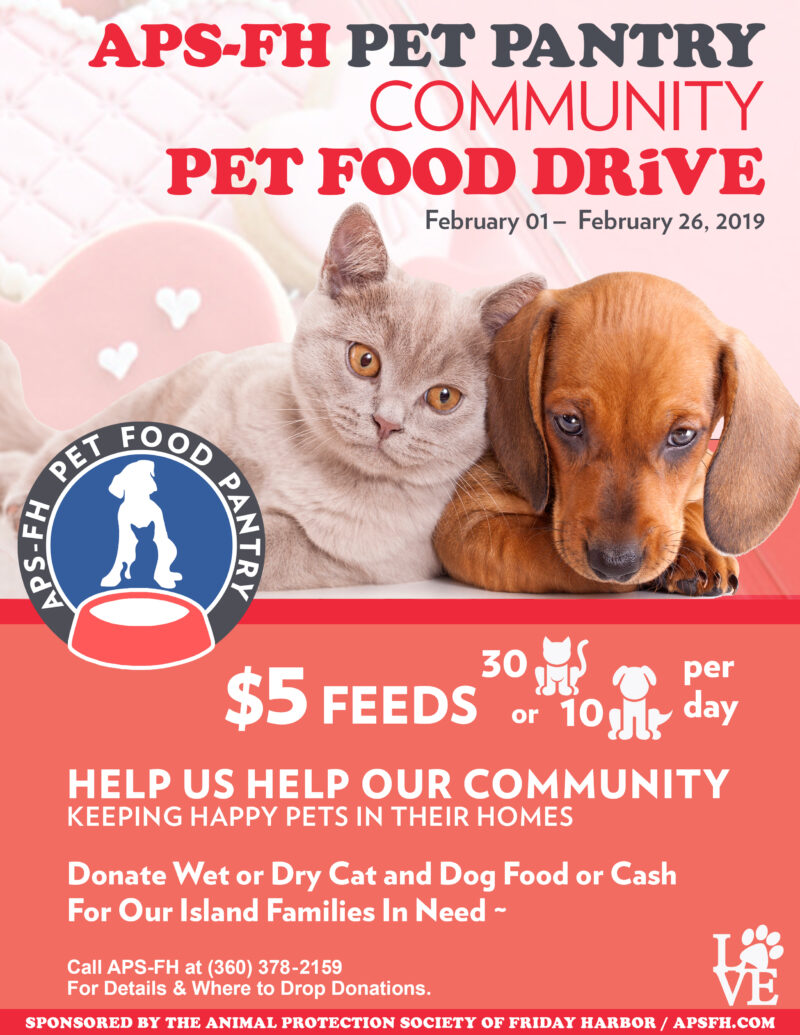 2019 Pet Pantry Food Drive Animal Protection Society Friday Harbor